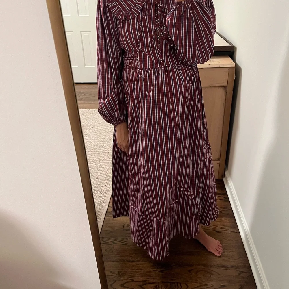 ASOS Red and White Checkered Midi Dress - Picture 4 of 7